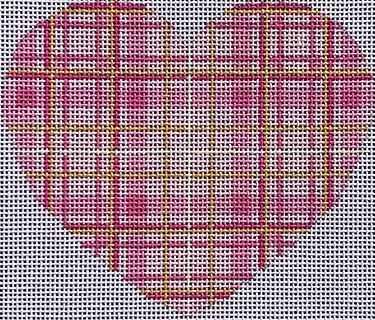 Pink/Plaid Heart