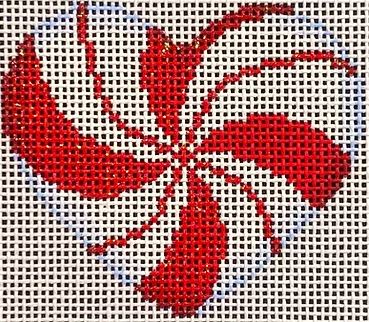 Peppermint Swirl Mini Heart/Red