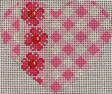 Light Pink Gingham/Heart Flowers Heart 