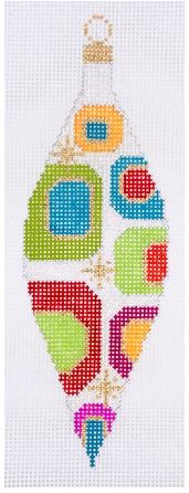 Mod Dots Teardrop Ornament