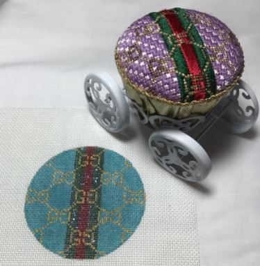 Torquoise Cupcake w/Metal Cart Holder
