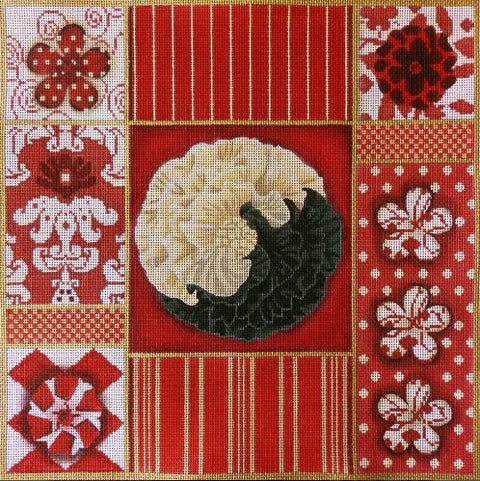Red & Black Flower Collage