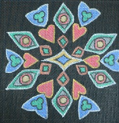 Hearts Floral Square