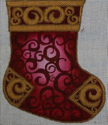 Maroon/Gold Mini Sock