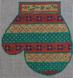 Mitten - Pink/Green/Yellow 