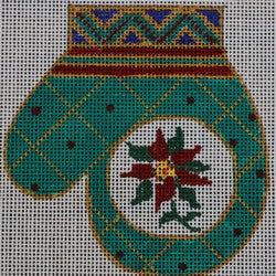 Mitten - Green/Blue/Holly