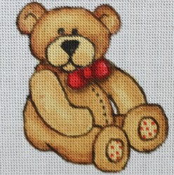 Light Brown Teddy Red Bowtie