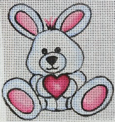 White Bunny w/Pink Heart