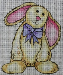 Light Brown Bunny w/Purple Bowtie