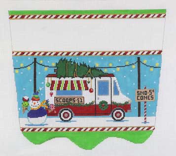Ice Cream Truck and Snowman