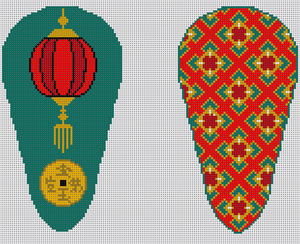 Scissor Case - Chinese Lantern Red/Teal