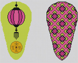 Scissor Case - Chinese Lantern Pink/Green