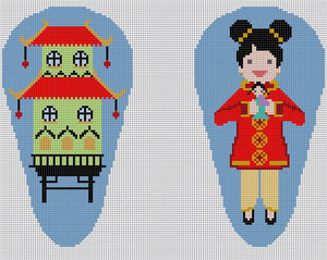 Scissor Case - Pagoda/Little Girl