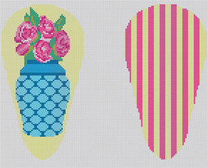 Scissor Case - Floral/Blue Vase