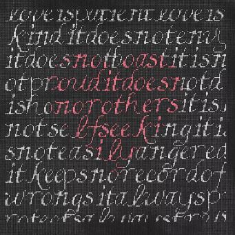 True Love Black Canvas