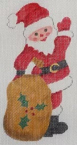 Jolly Waving Santa w/Sack