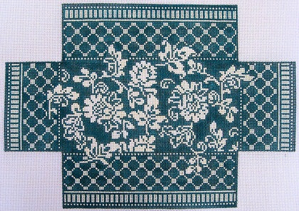 Karen's Damask Brick Cover - Teal