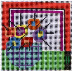 Flower Pot Coaster - 1256
