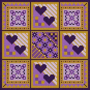 Purple/Gold Geometric 