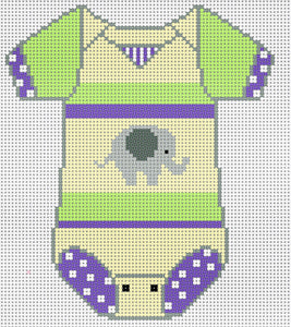 Baby Onesie - Yellow w/Elephant