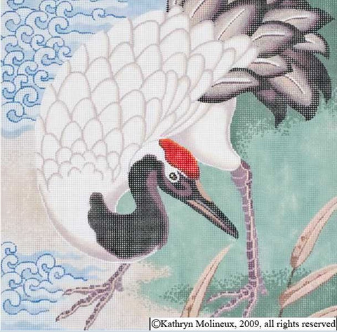Japanese Crane Pillow 1