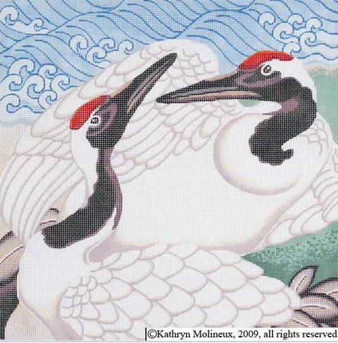 Japanese Crane Pillow 2