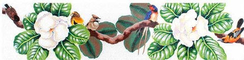 Table Runner - Magnolia w/Birds