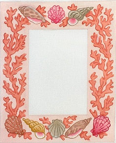 Frame Shells/Coral on Pink Sand 