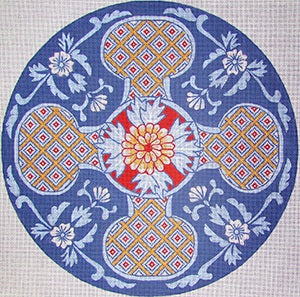 Round Imari Blue/Rust
