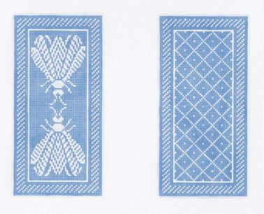 Nepoleons Bee Eyeglass Case - Wedgewood/White