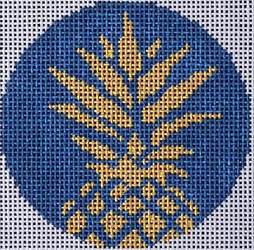 Pineapple Stencil on Navy