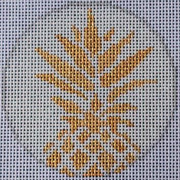 Pineapple Stencil on White