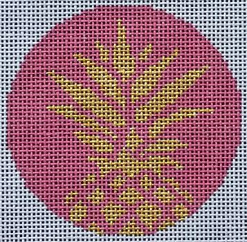 Pineapple Stencil on Pink