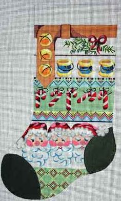 Three Santas Stocking
