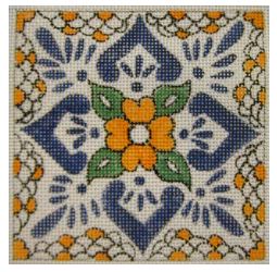 Tiny Talavera Yellow Square 