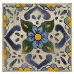 Tiny Talavera Blue Square 