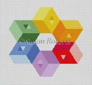 Color Wheel Cubes Isometric