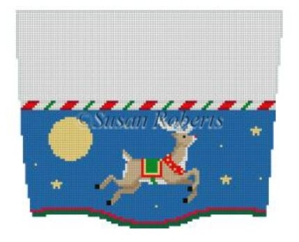Stocking Cuff/Flying Reindeer