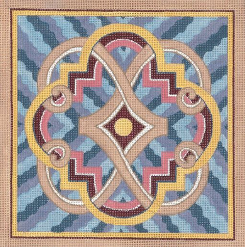 Faux Bargello Design in Blue