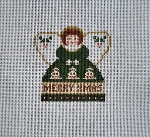 Merry Christmas Green Mini Angel 
