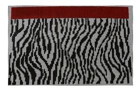 Clutch Black/Red Zebra Print 