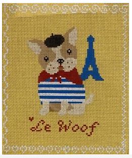 French Bull Dog on Yellow Canvas