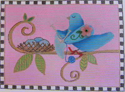 Miss Birdie is Knitting