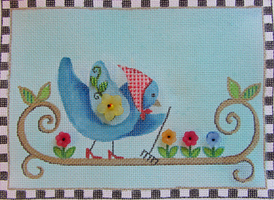 Miss Birdie in the Garden
