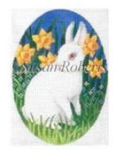 Bunny and Daffodils Ornament 