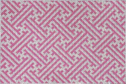 Pink/White Fretwork Clutch