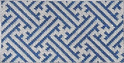 Navy/White Fretwork Insert