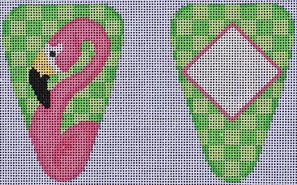 Flamingo/Lime Checks Scissor Case