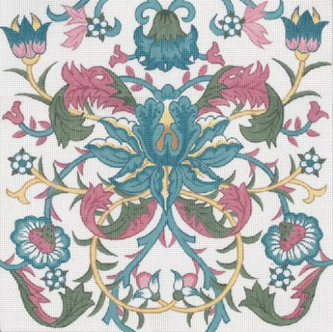 William Morris Teal Flower