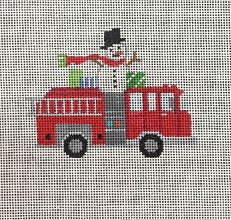 Snowman on Firetruck